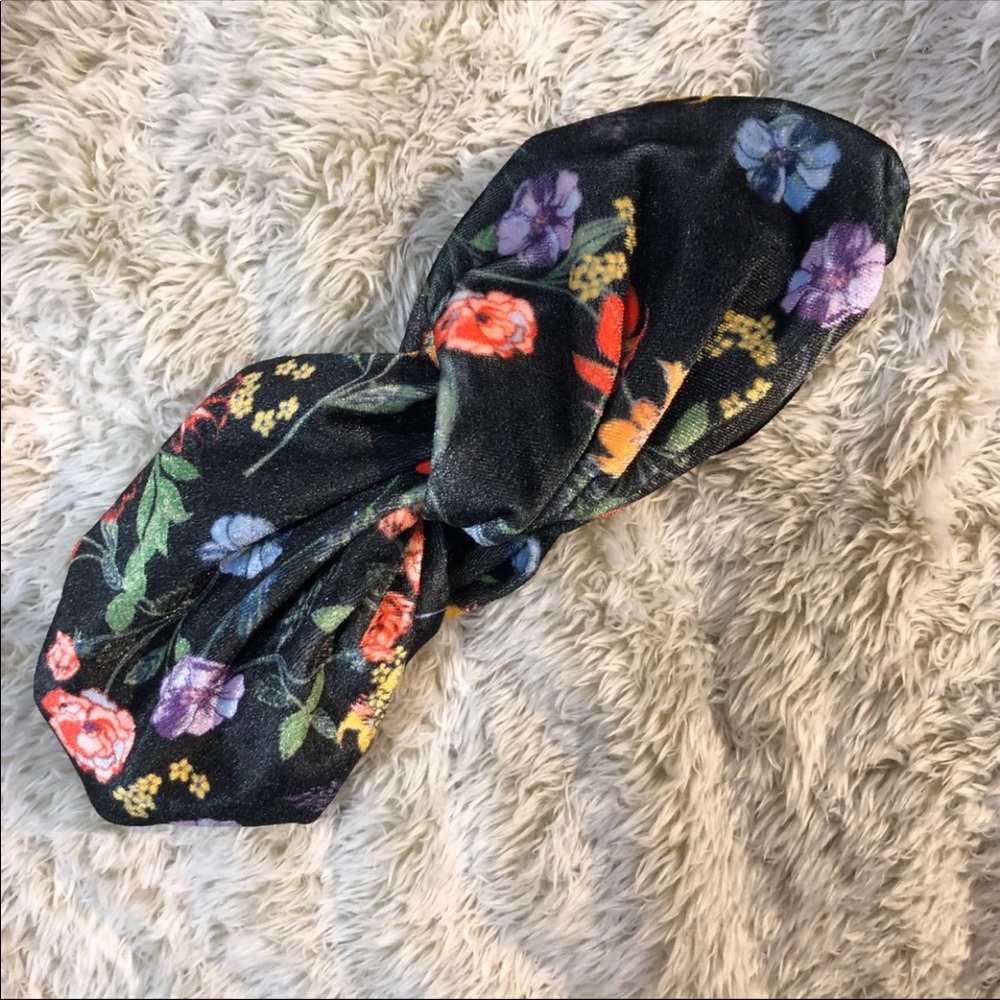 Floral Velour Headband